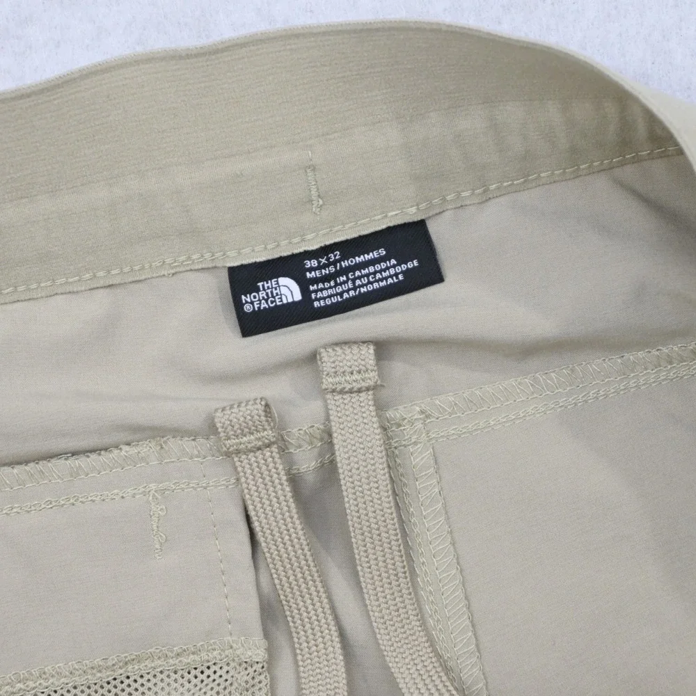 The North Face Convertible Pants Mens 38x32 Regular Tan Zip Off Hiking Outdoor